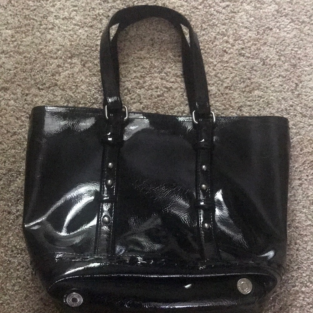 Shiny black Gap Tote